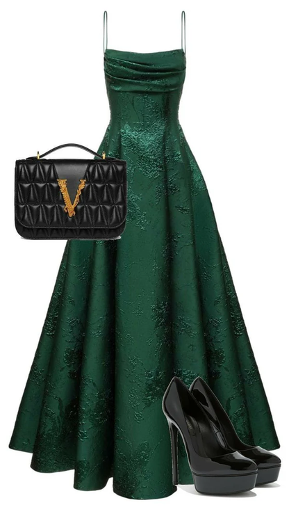 Smaragdgrünes A-Linie Spaghettiträger Ballkleid, Schickes Abendkleid Y1799