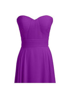 Vestido de dama de honor de gasa de corte A, largo hasta el suelo, para fiesta de graduación, BD004