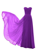Vestido de dama de honor de gasa de corte A, largo hasta el suelo, para fiesta de graduación, BD004