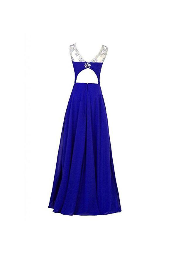 Vestido de dama de honor de gasa con corte en A para fiesta de noche y baile de graduación PG256