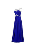 Vestido de dama de honor de gasa con corte en A para fiesta de noche y baile de graduación PG256
