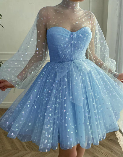 Gemma | Vestido de fiesta con corsé en forma de A y mangas
