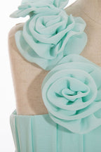 A-Linie Bodenlang One-Shoulder Chiffon Brautjungfernkleider