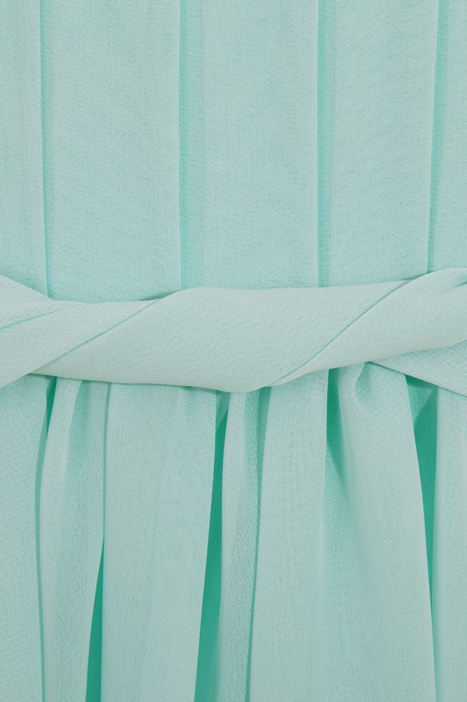 A-Linie Bodenlang One-Shoulder Chiffon Brautjungfernkleider