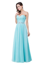 Vestidos de dama de honor de gasa con escote corazón y volantes hasta el suelo, corte A