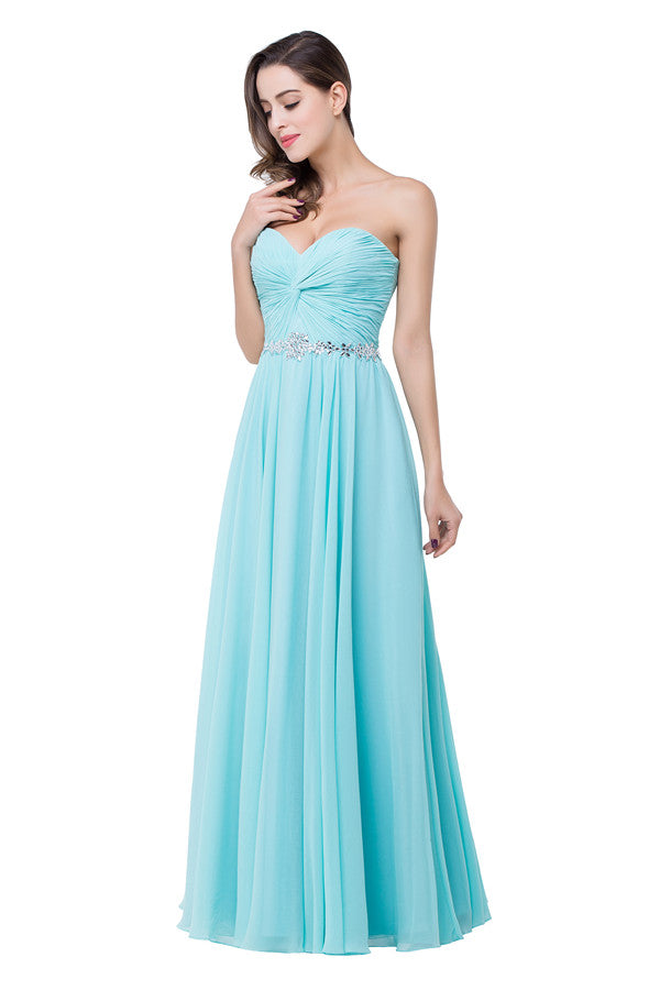 Vestidos de dama de honor de gasa con escote corazón y volantes hasta el suelo, corte A