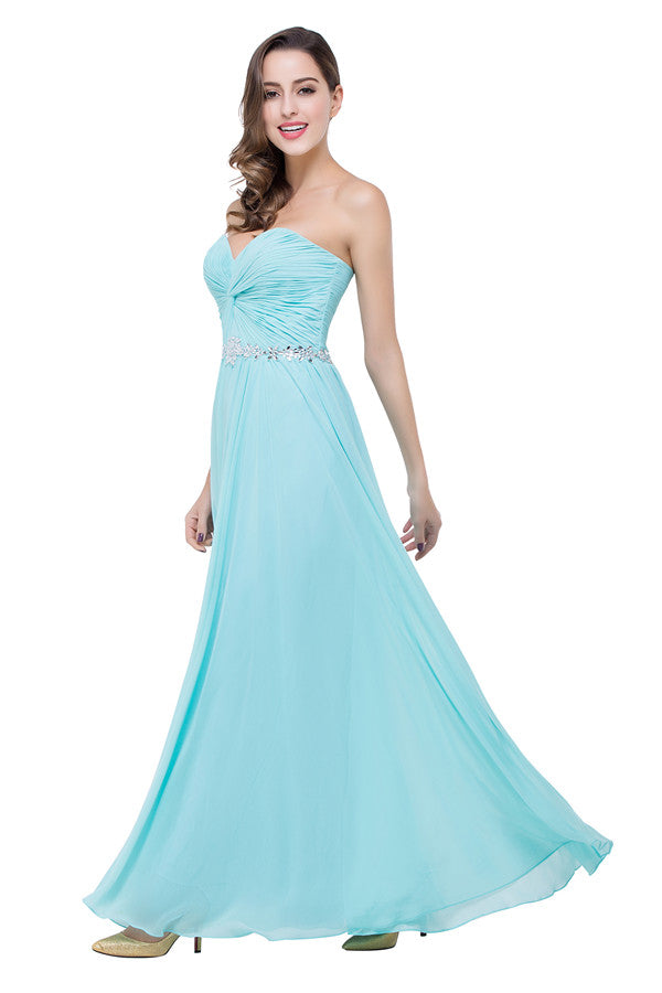 Vestidos de dama de honor de gasa con escote corazón y volantes hasta el suelo, corte A