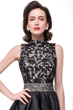 A-Linie Neckholder-Partykleid aus Spitze