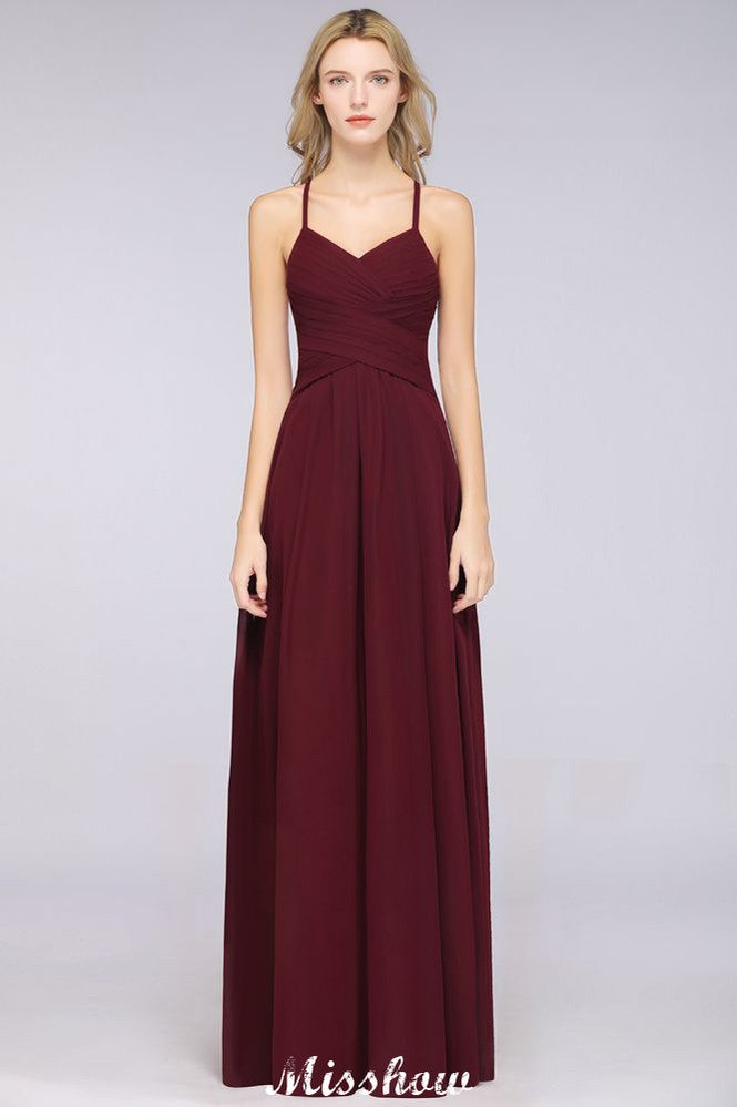 Vestido de dama de honor sin mangas con escote en V, corte A y volantes, vestido de noche con vuelo