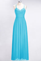 Vestido de dama de honor sin mangas con escote en V, corte A y volantes, vestido de noche con vuelo
