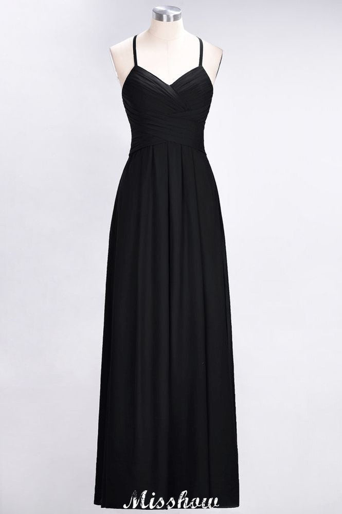 Vestido de dama de honor sin mangas con escote en V, corte A y volantes, vestido de noche con vuelo