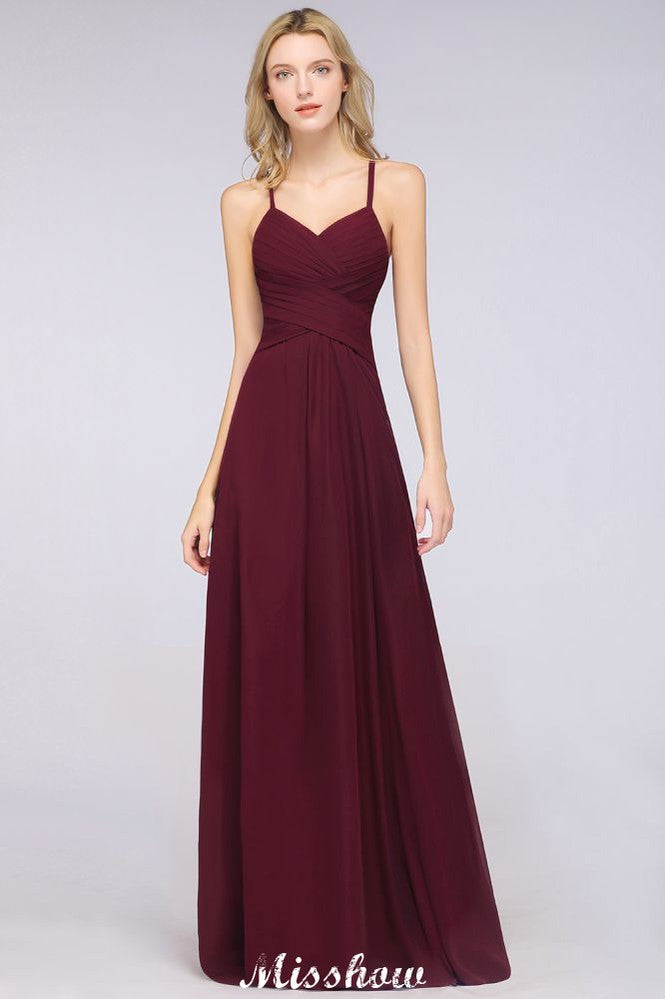 Vestido de dama de honor sin mangas con escote en V, corte A y volantes, vestido de noche con vuelo
