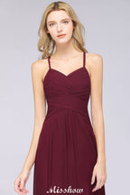Vestido de dama de honor sin mangas con escote en V, corte A y volantes, vestido de noche con vuelo