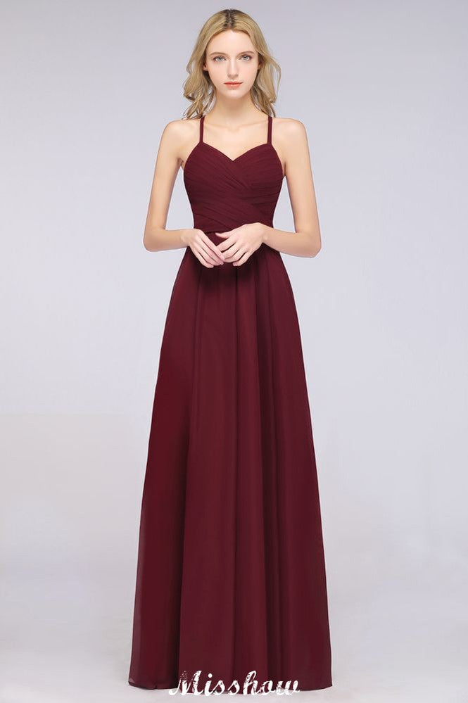 Vestido de dama de honor sin mangas con escote en V, corte A y volantes, vestido de noche con vuelo