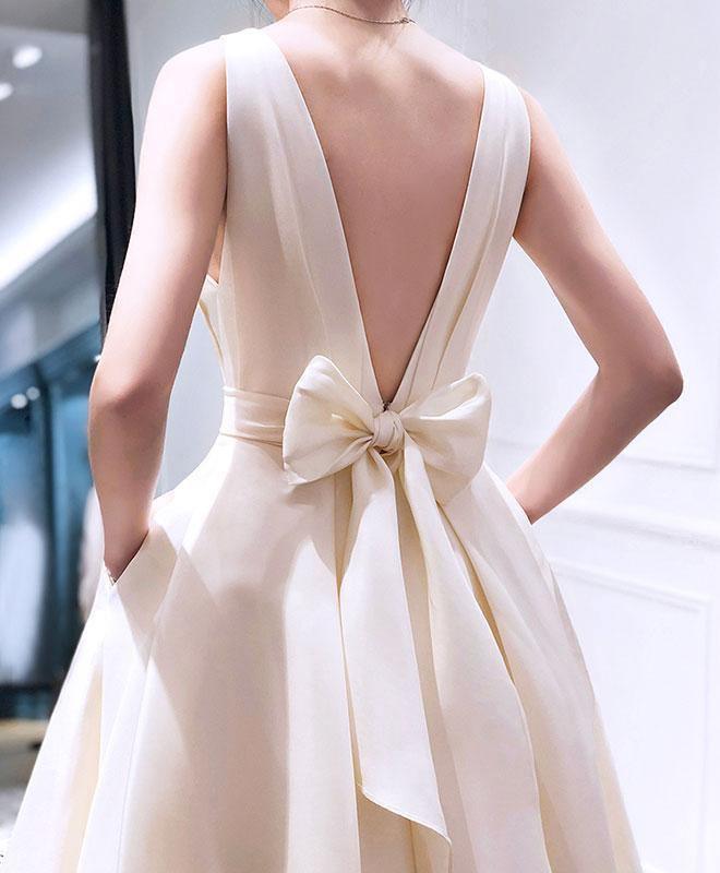 A-Linie High Low V-Ausschnitt Kurzes Ballkleid Homecoming-Kleid PG667
