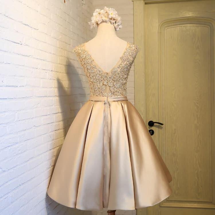 Vestido de fiesta rojo elegante de corte A para regreso a casa, vestido de fiesta corto PD388
