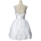 A-Linien-Partykleid aus Tüll mit Juwelen und Perlen