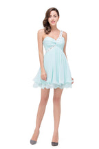 A-Linie One-Shoulder Chiffon Homecoming-Kleid