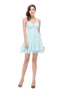 A-Linie One-Shoulder Chiffon Homecoming-Kleid