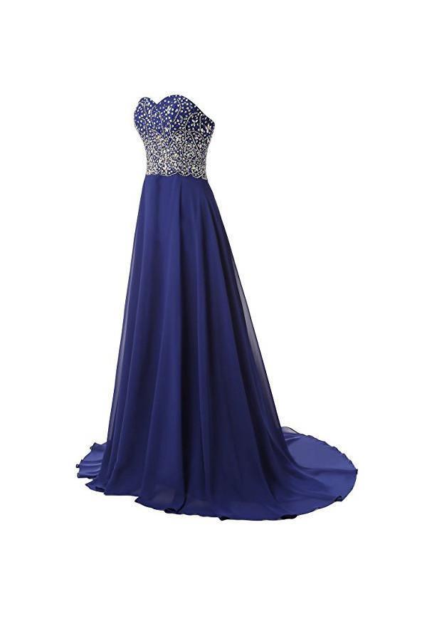Vestidos de fiesta de corte A, de gasa, con escote corazón, vestidos de noche PG264