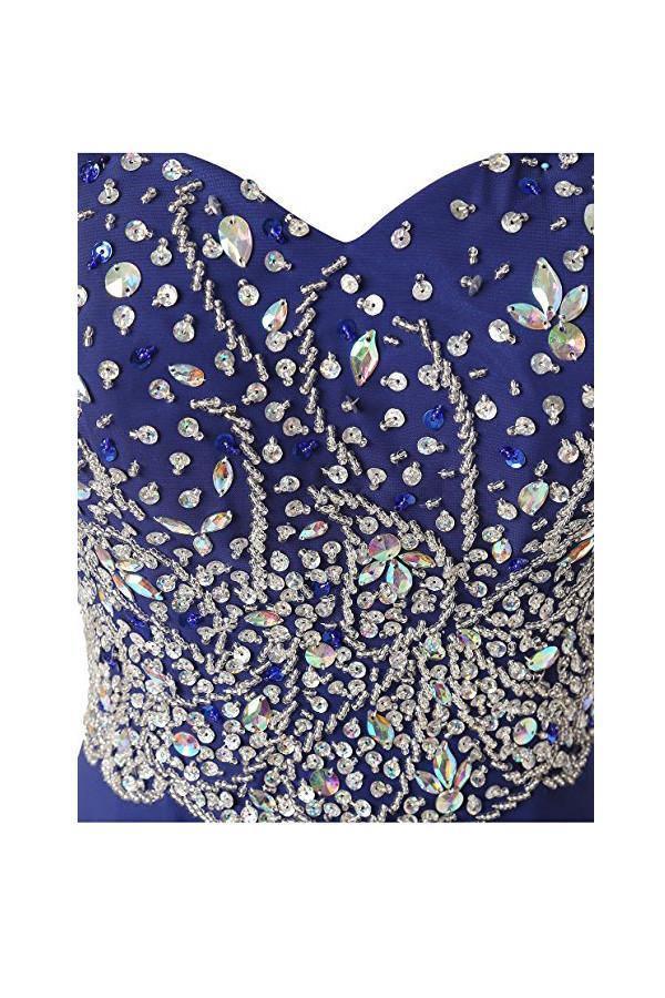 Vestidos de fiesta de corte A, de gasa, con escote corazón, vestidos de noche PG264