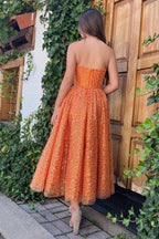 Melina | A-Linie Ballkleider Sparkle &amp; Shine Kleid Cocktailparty Bodenlang Ärmellos Sweetheart Spitze mit Pailletten