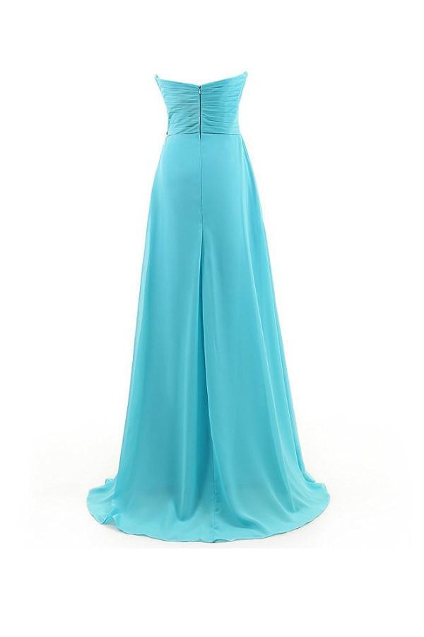 A-Linie Herzausschnitt Perlenbesetzt Chiffon Ballkleid Abendkleid PG262