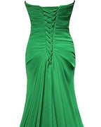 Vestidos de dama de honor de gasa con escote en forma de A y escote corazón, hasta el suelo, BD021