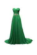 Vestidos de dama de honor de gasa con escote en forma de A y escote corazón, hasta el suelo, BD021