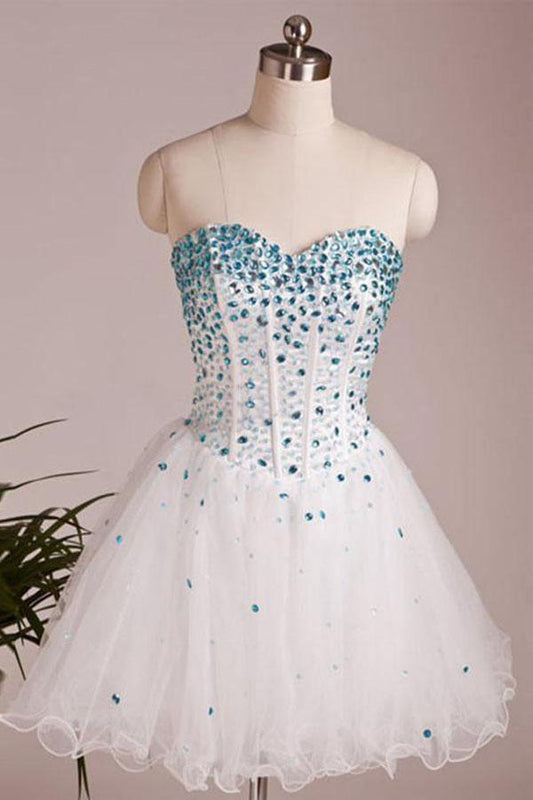 A Line Sweetheart Neck Short Prom Dresses Short Homecoming Dresses  PD157