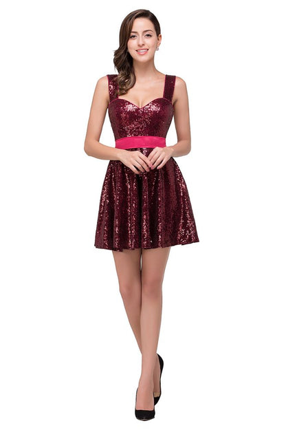 A-Linie Sweetheart Pailletten Ballkleid