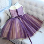 Vestido de fiesta corto de tul con escote en forma de A y escote en forma de corazón PD391