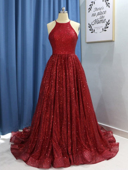 Vestidos de fiesta elegantes de corte A, sin mangas, con volantes, lentejuelas y joya