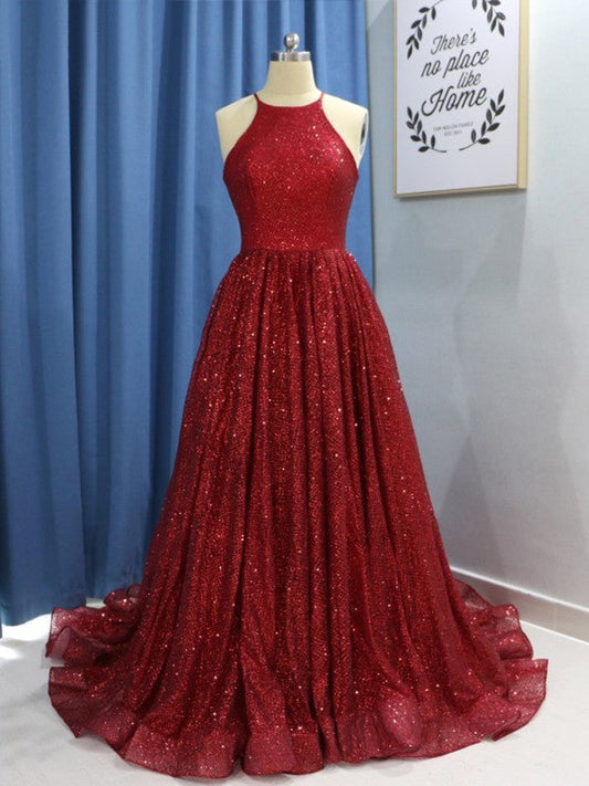 Vestidos de fiesta elegantes de corte A, sin mangas, con volantes, lentejuelas y joya