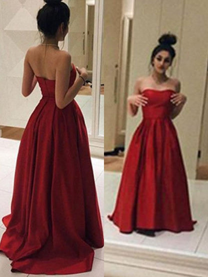 Vestidos de fiesta elegantes de corte A, sin mangas, sin tirantes, con volantes y efecto teñido
