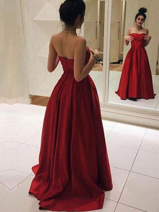 Vestidos de fiesta elegantes de corte A, sin mangas, sin tirantes, con volantes y efecto teñido