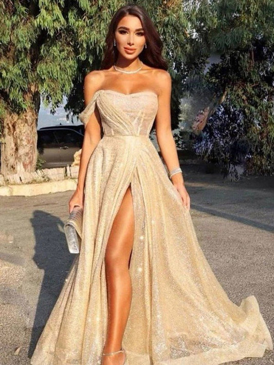 Vestidos de fiesta elegantes sin mangas y con corte A