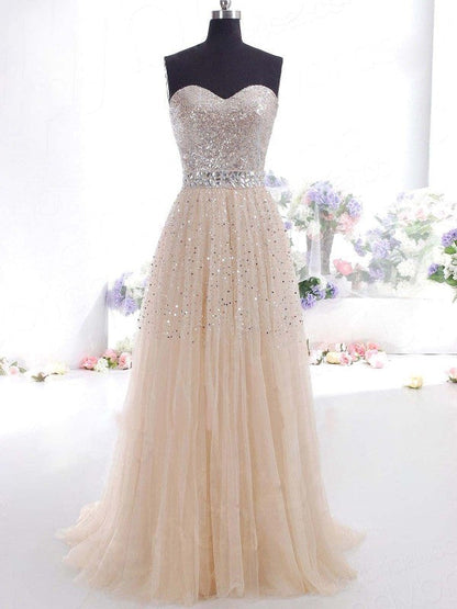 Vestidos de fiesta elegantes de tul sin mangas con escote en forma de A y escote en forma de corazón