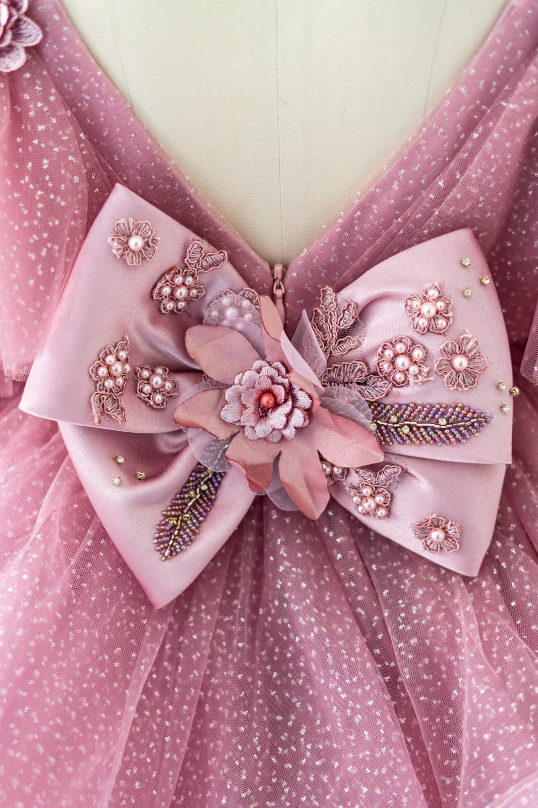 Vestido de fiesta/princesa de tul hasta la rodilla para niña de las flores de cumpleaños