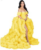 Puffy Rüschen Umstandskleid Flauschiges Umstandskleid Tüll Robe SY038