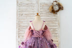 Duchesse-Linie/Princess-Linie 3D-Blumen Tüll Bodenlanges Kleid 