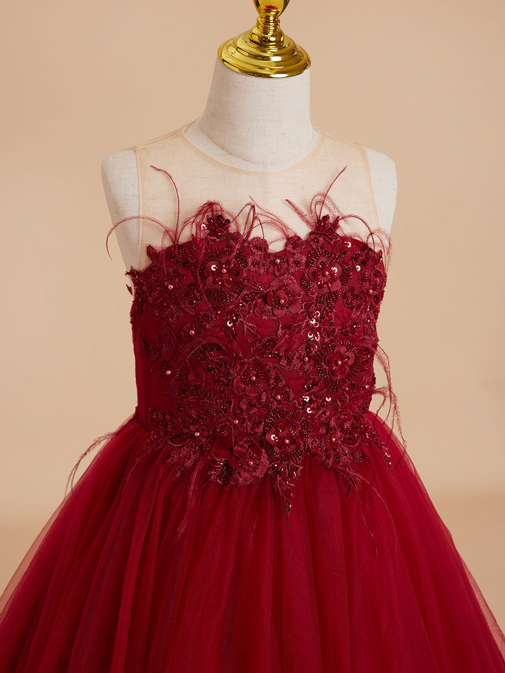 Duchesse-Linie/Princess-Linie Tüll Sweep/Pinsel zug Blumenmädchenkleid 