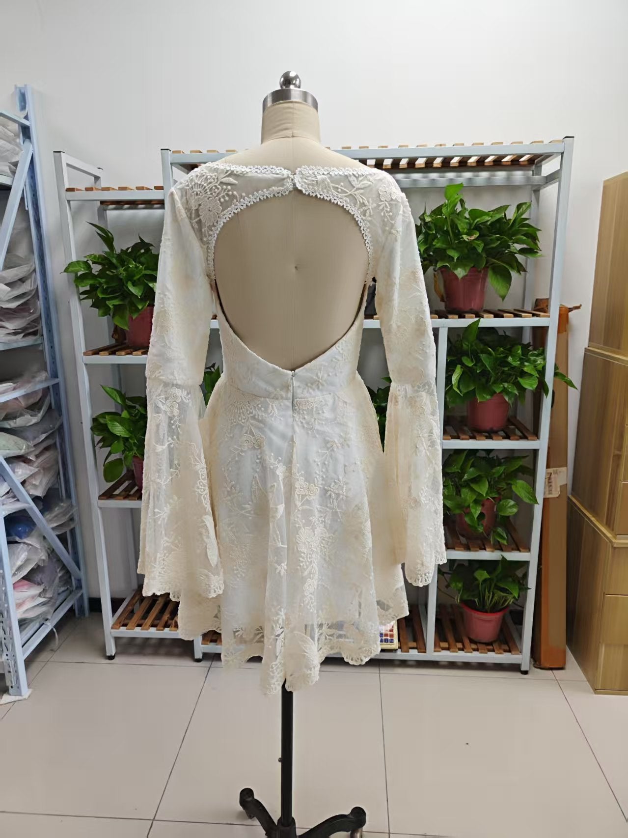 Vintage Abendkleid mit Spitzenapplikationen, A-Linie, langes Ballkleid Y8371