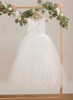 Ballkleid/Princess-Linie Satin Tüll Knöchellanges Kleid 