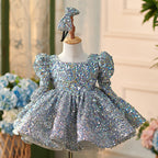 Sequins Tulle Knee-length Baby Girl Dress