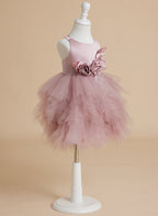 Duchesse-/Prinzessinnen-Tüll-Knielanges Baby-Mädchen-Kleid 
