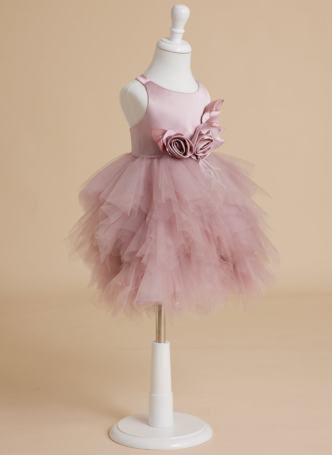 Duchesse-/Prinzessinnen-Tüll-Knielanges Baby-Mädchen-Kleid 