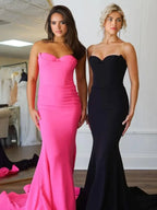 Aetherion | Trägerloses, langes Meerjungfrauen-Ballkleid mit Schlitz