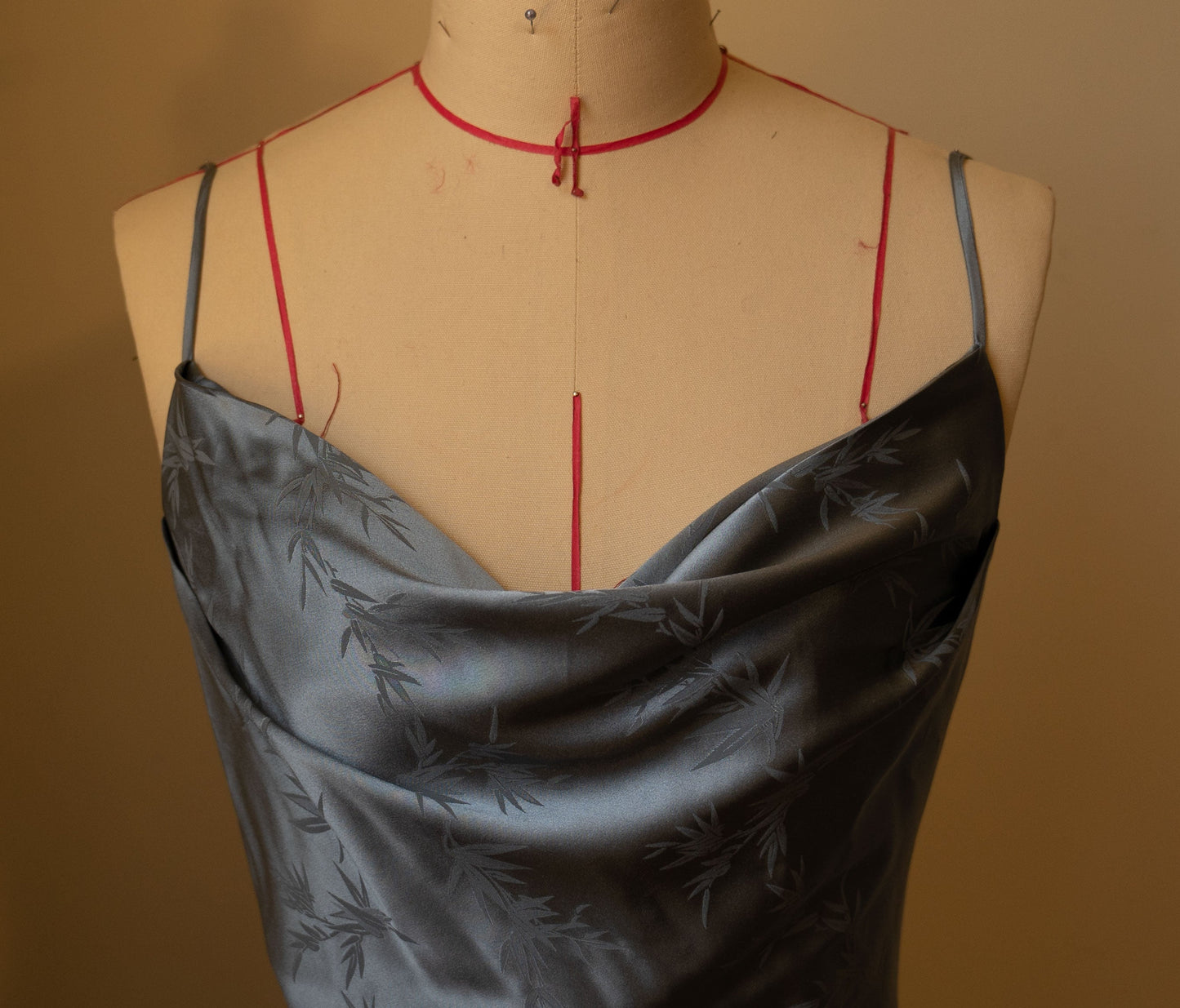 Bamboo Jacquard Lace Up Dress