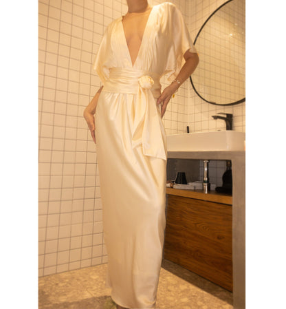 Yue Dress Gown Serenity Blue